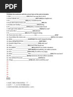 Complete The Sentences With The Correct Form of The Verb in Brackets