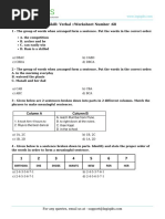 Skill: Verbal::Worksheet Number:68: A) Dbac B) Cabd C) Cbda D) Dbca