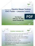 General Electric Steam Turbine EHC Fluids Lessons Learnt