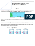 Movement in and Out of Cells