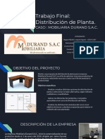 Trabajo Final - Distribución de Planta. CASO - MOBILIARIA DURAND S.a.C.