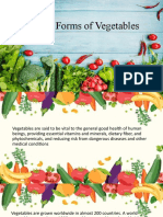 Market Forms of Vegetables