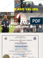 Ethics and Values: Rigo C. Reas