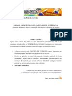 Lista Complementar de Matemática - 6º Ano