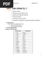 English For Mechanical Engineering Student's Book 3: 1. Overall Objectives