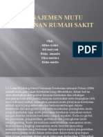 Manajemen Mutu Pelayanan Rumah Sakit Kel 4