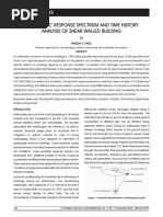 Site Specific Response Spectrum and Time History Analysis of Shear Walled Building