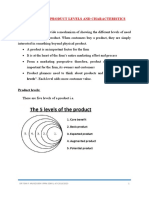 TOPIC 2, Product Levels Characteristics