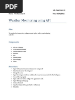 Weather Monitoring Using API