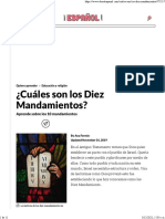 ¿Cuáles Son Los Diez Mandamientos