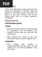 Whatisafile?: Attributes of The File