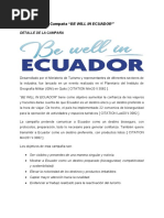 Campaña "Be Will in Ecuador"