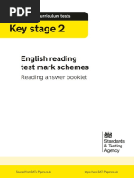 ks2 English 2018 Marking Scheme Reading