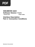 SINUMERIK 840C Interface Description Part 2 Connection Conditions