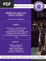 Problem Areas in Legal Ethics: Atty. David L. Ballesteros