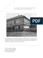 In "Memories of My Town", Jose Rizal Spoke of His Childhood Days in Calamba, Laguna Recalling His Happiest Memories of The Place and The People