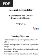 Research Methodology: Experimental and Causal-Comparative Designs Topic 10