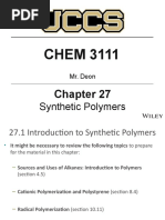 CHEM 3111 CH 27 Lecture Notes