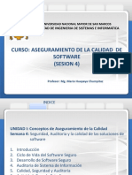 Aseguramiento de La Calidad de Software SEMESTRE 2021-II Sesion 4 31-10-2021 Version 1.0