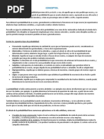 Conceptos de Probabilidad y Estadísticas - Evento - Experimento - Espacio Muestral