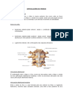 Trabalho de Artrologia-Articulações Do Tronco