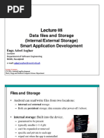 Data Files and Storage (Internal/External Storage) Smart Application Development