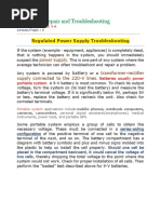 Electronics Repair and Troubleshooting: Regulated Power Supply Troubleshooting