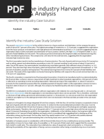 Identify The Industry Case Solution and Analysis, HBR Case Study Solution & Analysis of Harvard Case Studies