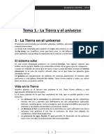 Tema 1. La Tierra y El Universo