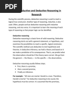 Role of Inductive and Deductive Reasoning in Research