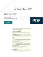 Communication Studies Notes CAPE - PDF - Dialect - English Language