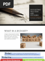 Budgeting Process and Pitching Ppt-Module-1,2