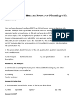 MCQ On (HRM) Human Resource Planning With Answers - SpeakHR