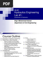 Lecture # 01 Introduction To Hydraulics-Engineering, Open Channel Flow and Specific Energy and Critical Depth