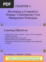 Chapter 4 Developing A Competitive Strategy Contemporary Cost Management Techniques