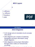 MOS Layers: Four Basic Layers N-Diffusion P-Diffusion Polysilicon Metal