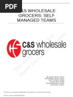 C&S Wholesale Grocers: Self Managed Teams: This Study Resource Was