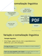 Variacao e Normalizacao Linguistica