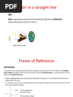 Motion in A Straight Line