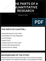 The Parts of A Quantitative Research: Dir Marck L. Angio