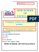 MNR School OF Excellence: "Parking Management System"