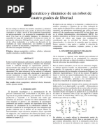 Articulo de Modelo Dinamico y Cinematico de Un Robot