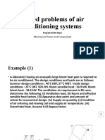 Solved Problems of Air Conditioning Systems: Mechanical Power and Energy Dept