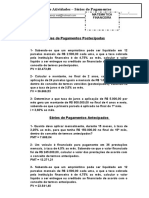 Exercícios Sobre Séries de Pagamentos