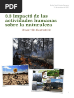 3.3 Impactó de Las Actividades Humanas Sobre La Naturaleza: Desarrollo Sustentable