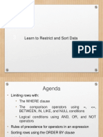 Unit 3 - Learn To Restrict and Sort Data