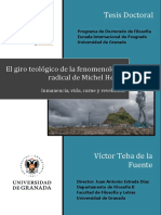 Tesis Doctoral: El Giro Teológico de La Fenomenología Radical de Michel Henry