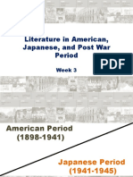 Literature in American, Japanese, and Post War Period: Week 3