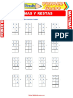 Sumas y Restas para Primer Grado de Primaria 1