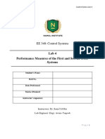 Lab 4 Performance Measures of The First and Second Order Systems